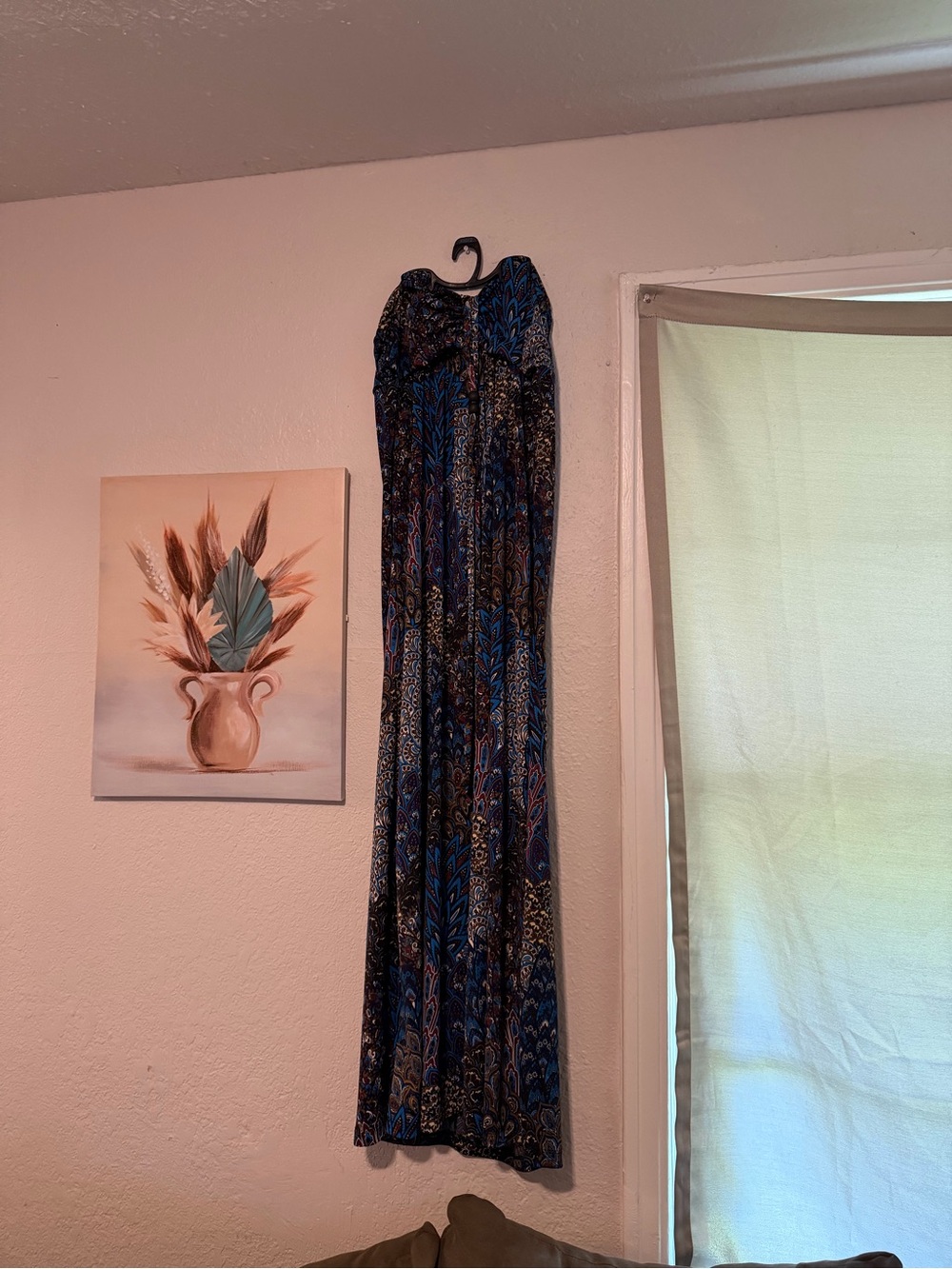 Roper Blue and Black Patterned Maxi Dress